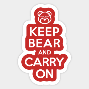 Keep Bear and Carry On Sticker